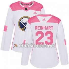 Buffalo Sabres Trikot Sam Reinhart 23 Adidas 2017-2018 Weiß Pink Fashion Authentic - Dame